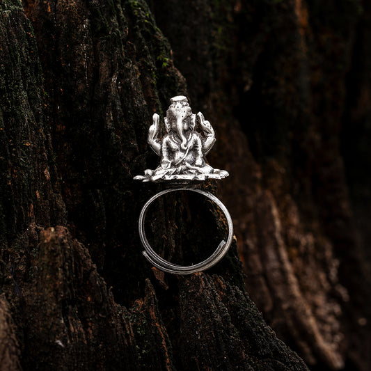 DIVINE ELEGANCE: Ring Celebrating Religious Symbols like this, “Ganesha” - CR VT 1011