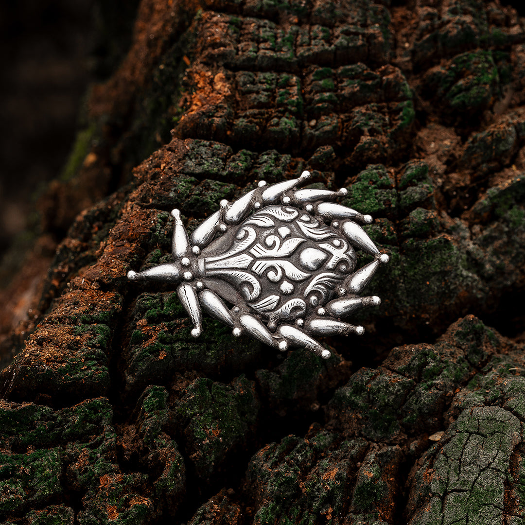 DUAL HARMONY: Unique Tribal Two-in-One Silver Ring - CR VT 1002