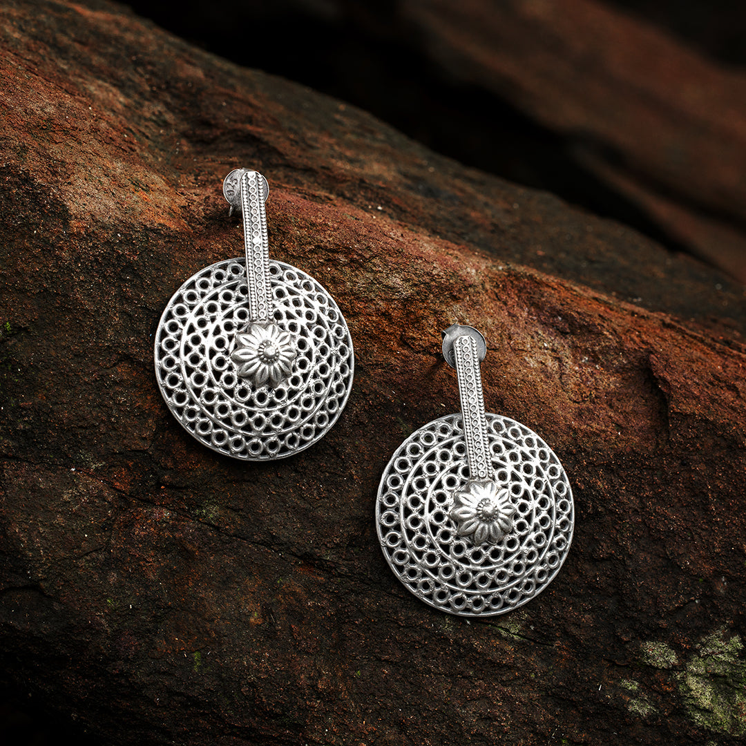 CHIC CHARM: Exquisite Pair of Silver Tops - CTP 1001